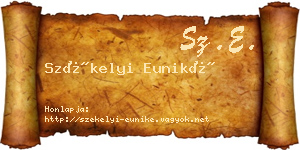 Székelyi Euniké névjegykártya